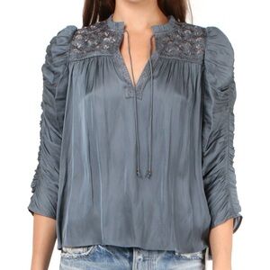 Ulla Johnson Lissa blouse in slate size 6